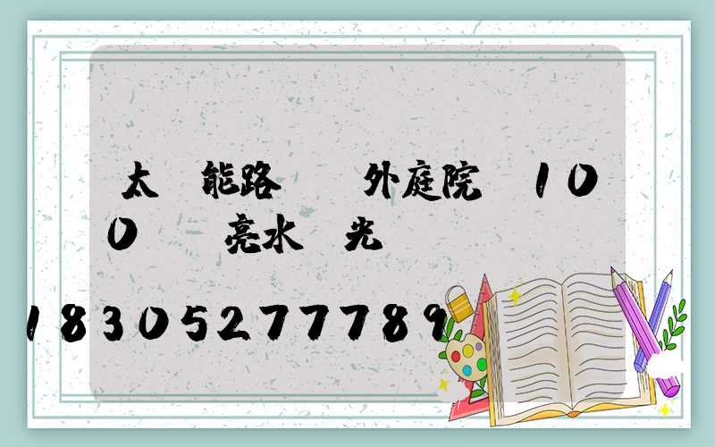 太陽能路燈戶外庭院燈100 w亮水投光燈